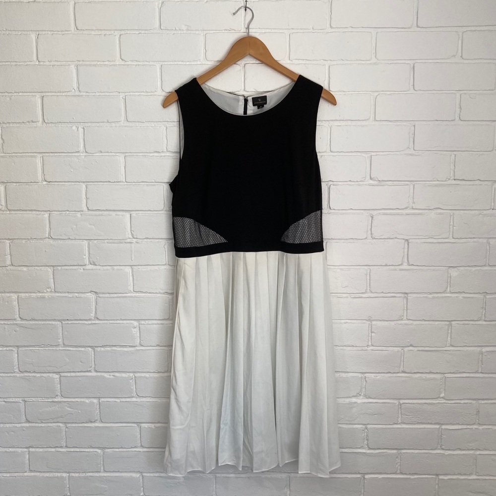 Black and White Color Block Dress